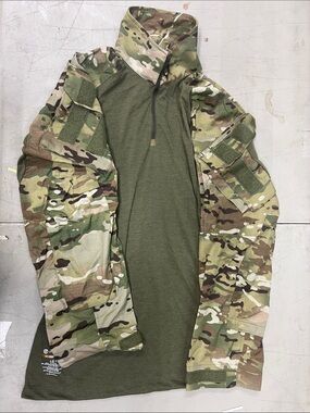 Tactical Long Sleeve Combat Shirt - Olive Green Multicam Camouflage large reg